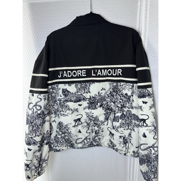 Ellandemm Women's Black White Toile Coat Jacket Zip XXXL 3x $120 - Picture 12 of 16